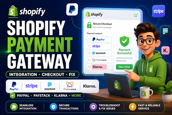 integrate shopify payment gateway paypal stripe klarna paystack troubleshooting