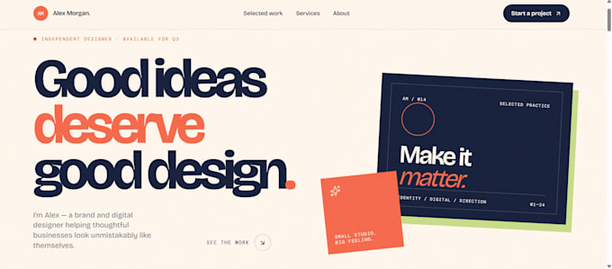 design website creation with modern design tools