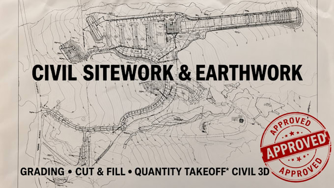 civil engineer sitework grading cut and fill volume earthwork utility takeoffs
