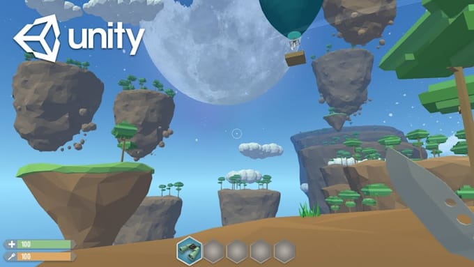 create 2d game, idle clicker game, top down game, multiplayer game in unity