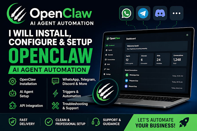 install and configure openclaw ai agent automation