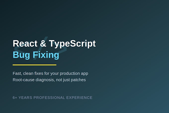 fix bugs in your react typescript application
