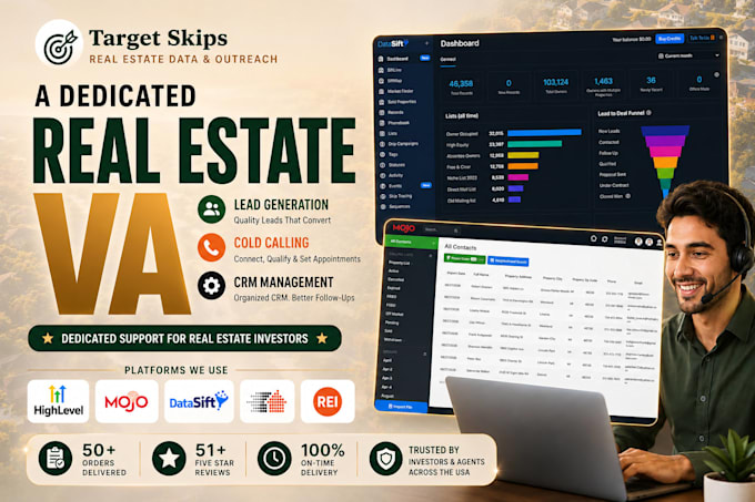 be your real estate virtual assistant for lead generation and cold calling