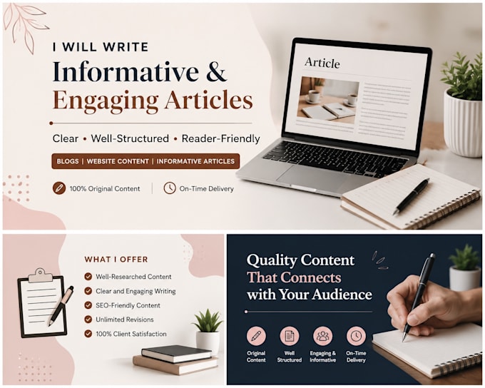 write informative and engaging articles for your audience