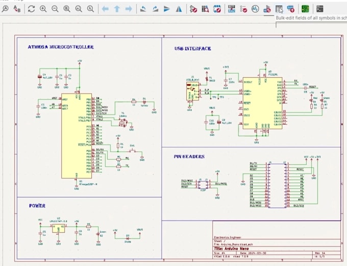draft your electronic circuit schematic in kicad