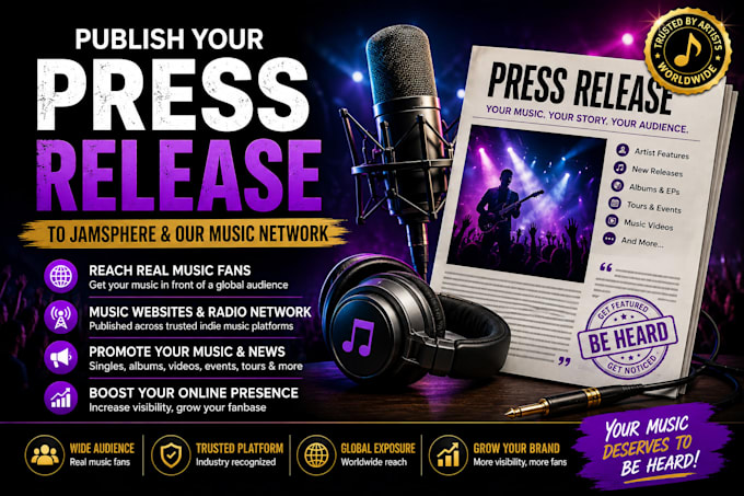 publish your music press release to jamsphere magazine