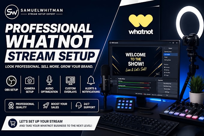 set up your whatnot livestream with obs studio
