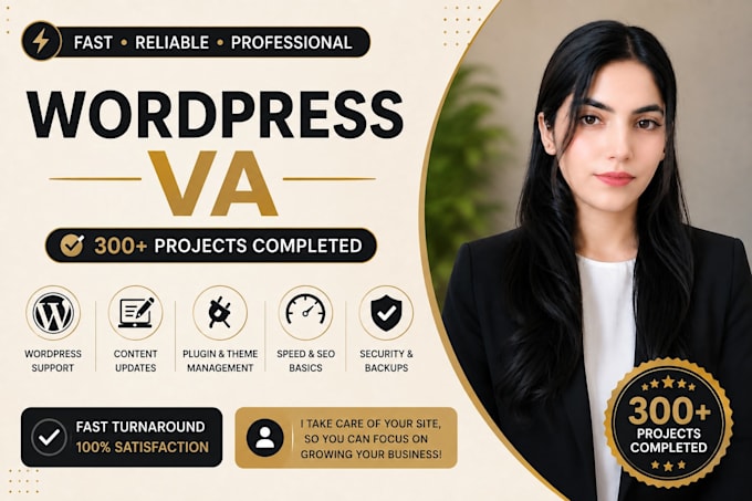 be your fastest wordpress VA or wordpress assistant