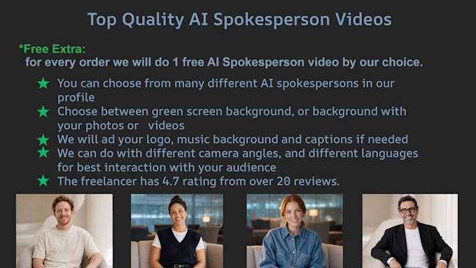 do high quality ai spokesperson videos with greenscreen