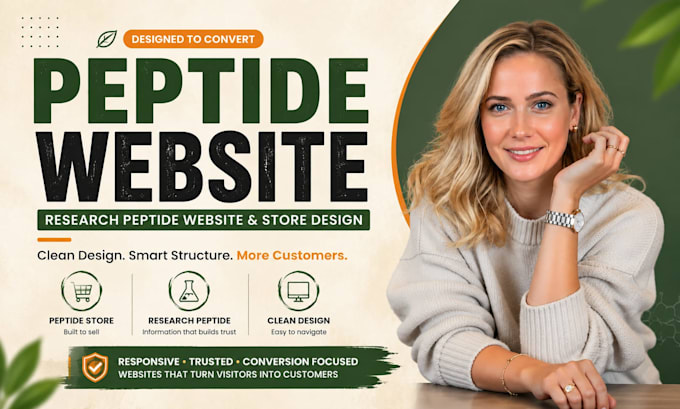build peptide website research peptide website peptide store design