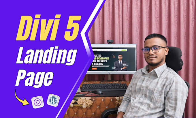 design divi 5 landing page in wordpress using divi builder