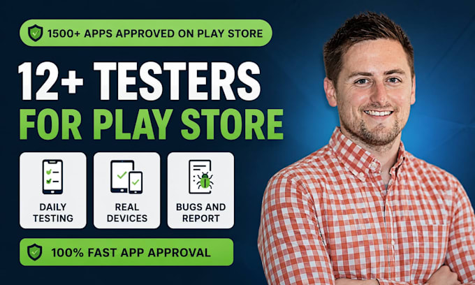 provide 12 testers for google play console testing closed app testing