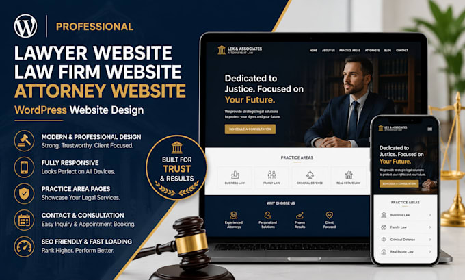 redesign lawyer website law firm website attorney website using wordpress