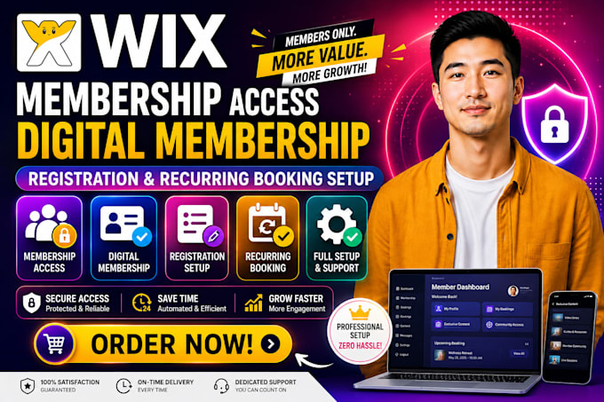 do wix membership access digital membership registration recurring booking setup