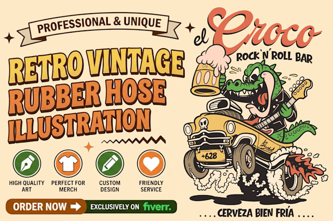 vintage retro rubber hose illustration