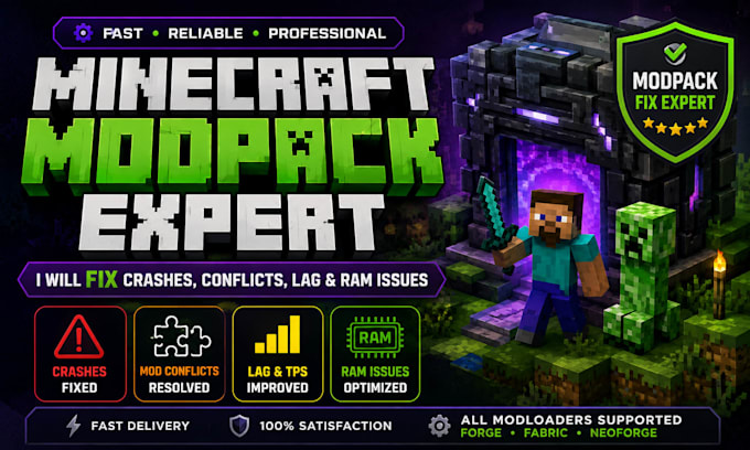 fix minecraft modpack crashes mod conflicts server lag and ram issues fabric fix
