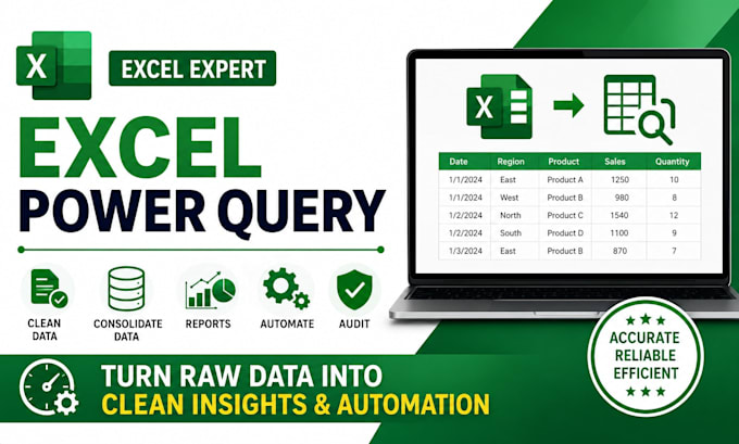 excel power query data cleanup consolidation reporting workflow automation audit