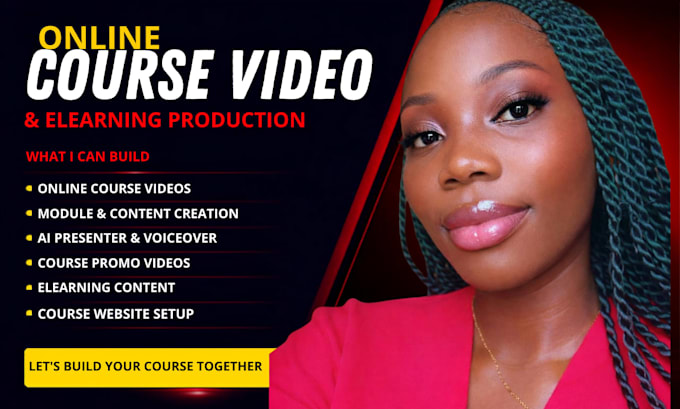 create online course videos, elearning lessons and course content