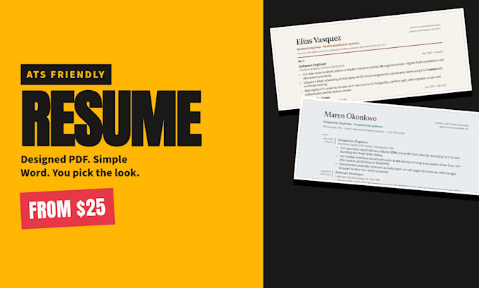 build a professional resume for you