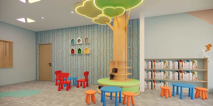 space planning for preschool interior,classroom design,functional kindergarten