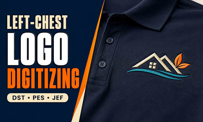 digitize your chest logo for machine embroidery