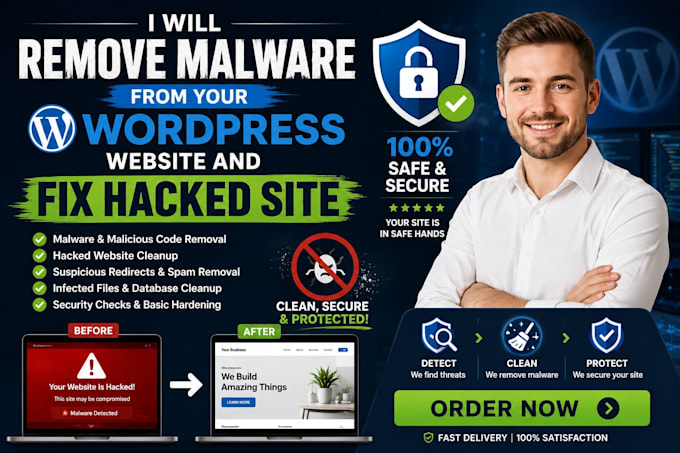 remove malware from your wordpress website and fix hacked site