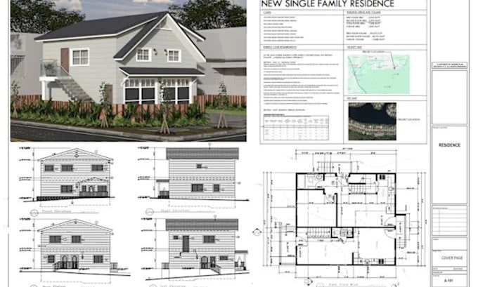 create city permit drawings and 2d floor plans