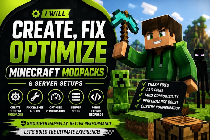 create, fix and optimize minecraft modpacks and servers
