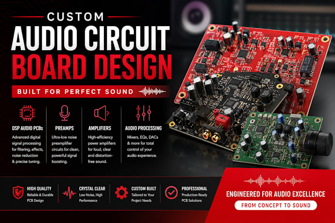 design professional audio pcb preamps and dsp circuit boards