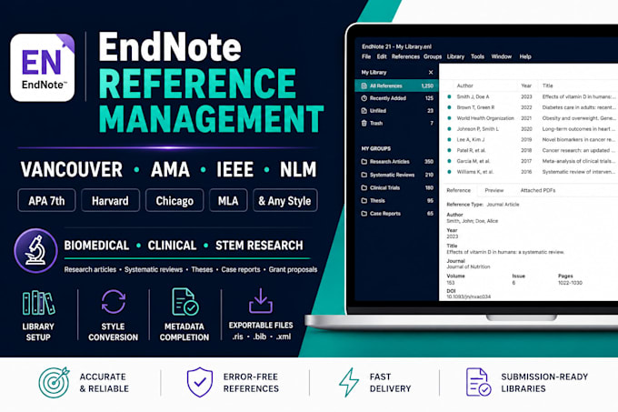 manage your references and citations in endnote