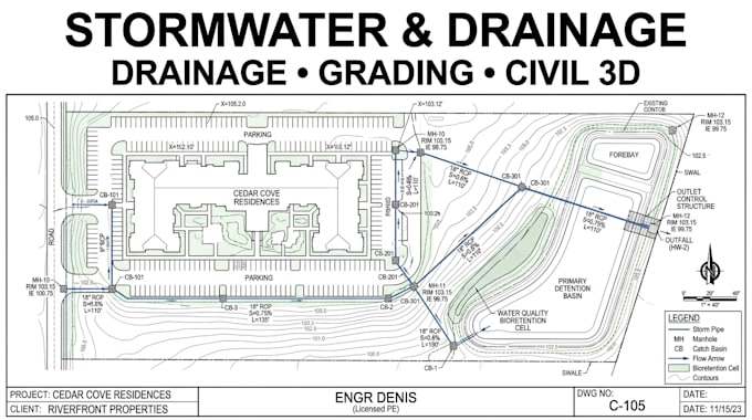 create civil site plans land development and grading drawings
