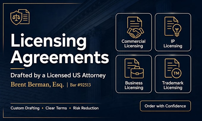 draft a custom commercial licensing agreement for your