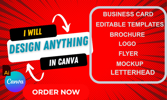 design anything on canva and editable template