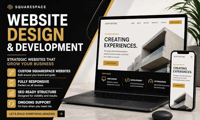 build squarespace website, business website and  website development