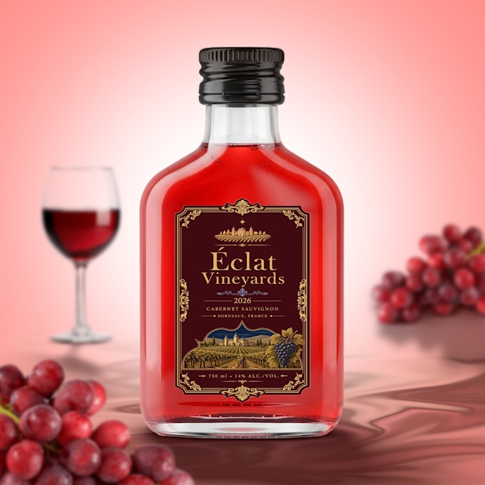 design premium wine label and beverage packaging