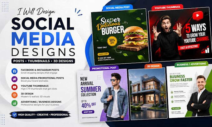 do graphics design canva design facebook posts inssta posts x post yt thumbnails
