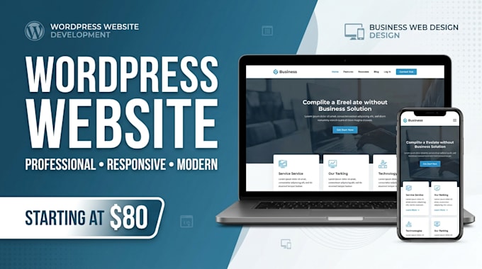 build a responsive wordpress landing page or business website