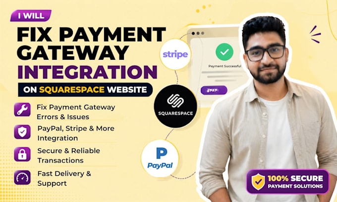 fix payment gateway payment integration squarespace website paypal integration