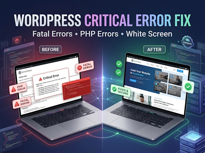 wordpress critical errors and fatal errors