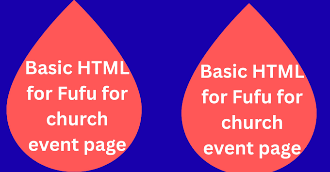 make basic HTML for fufu for church event page