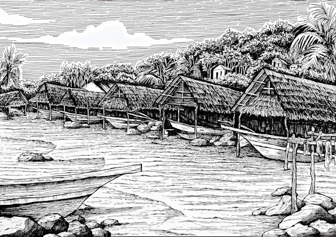 draw hand drawn architecture pen sketches