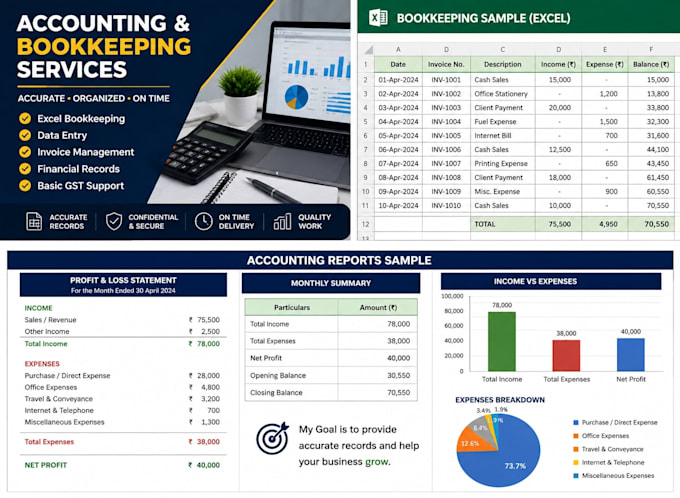 do accounting related tasks