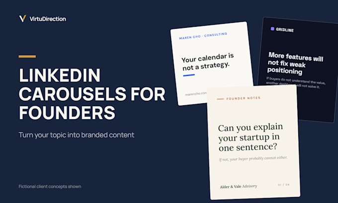 design linkedin carousels and post graphics