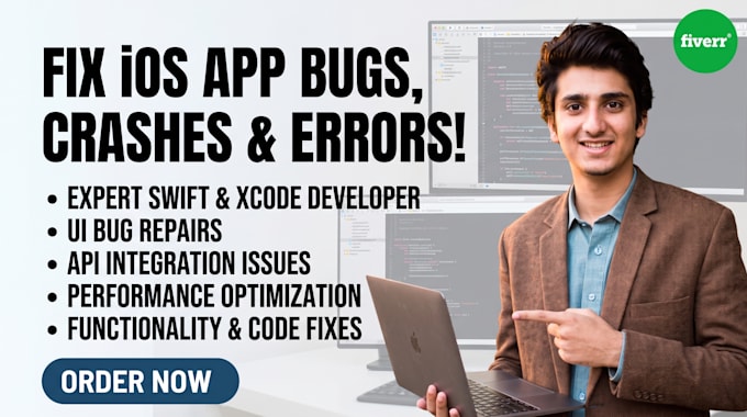 fix bugs and errors in ios apps using swift, xcode, and developer tools