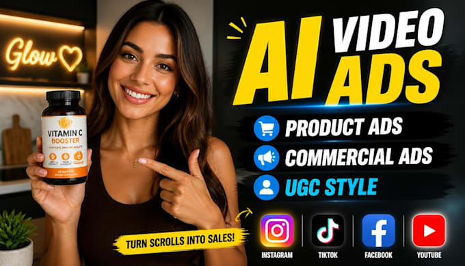 realistic ai ugc video ads for tiktok, and facebook