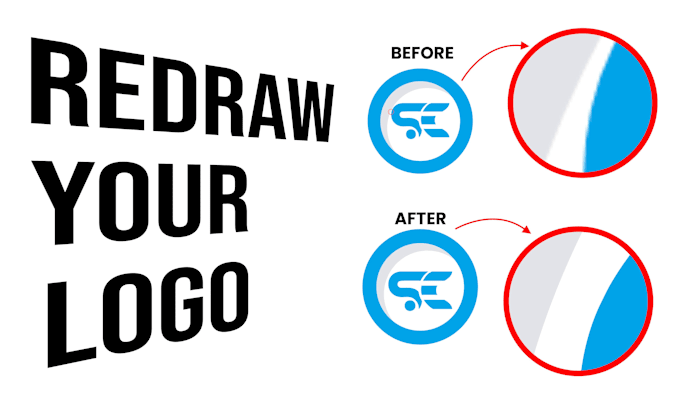 manually redraw and vectorize your logo