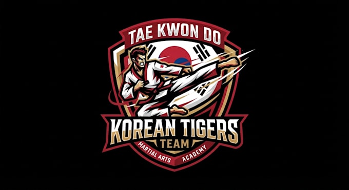 design a powerful taekwondo logo for your team