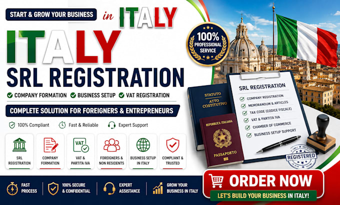 do italy srl registration company formation business setup and vat registration