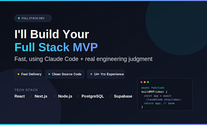 build your fullstack mvp fast using claude code and web tech