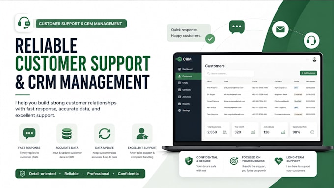do CRM data entry and customer service operational